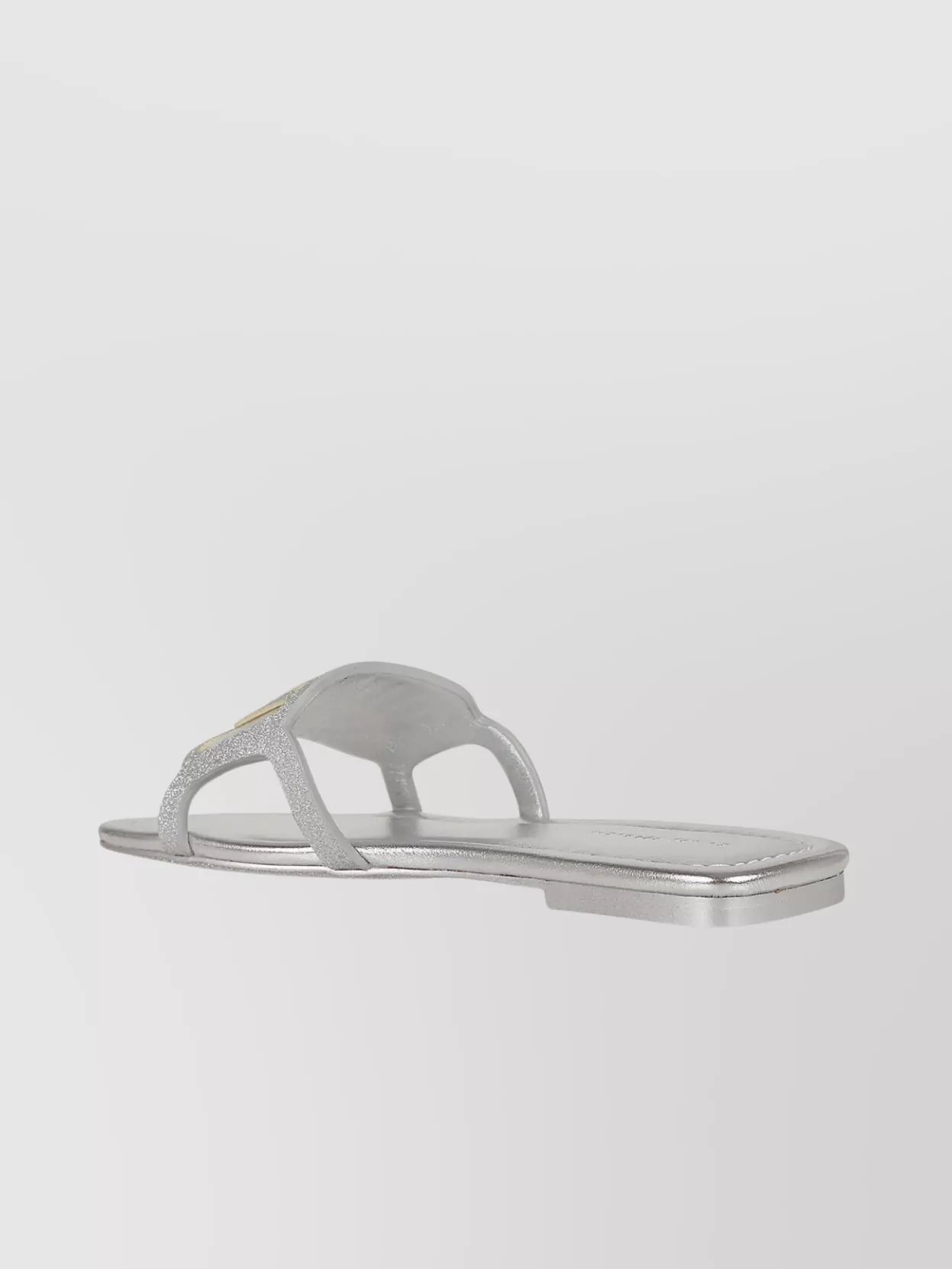 Shop Chiara Ferragni Metallic Strappy Open Toe Slides