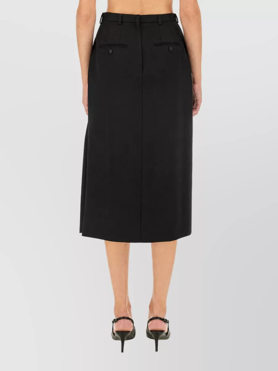 Dolce&Gabbana Virgin Wool Midi Skirt