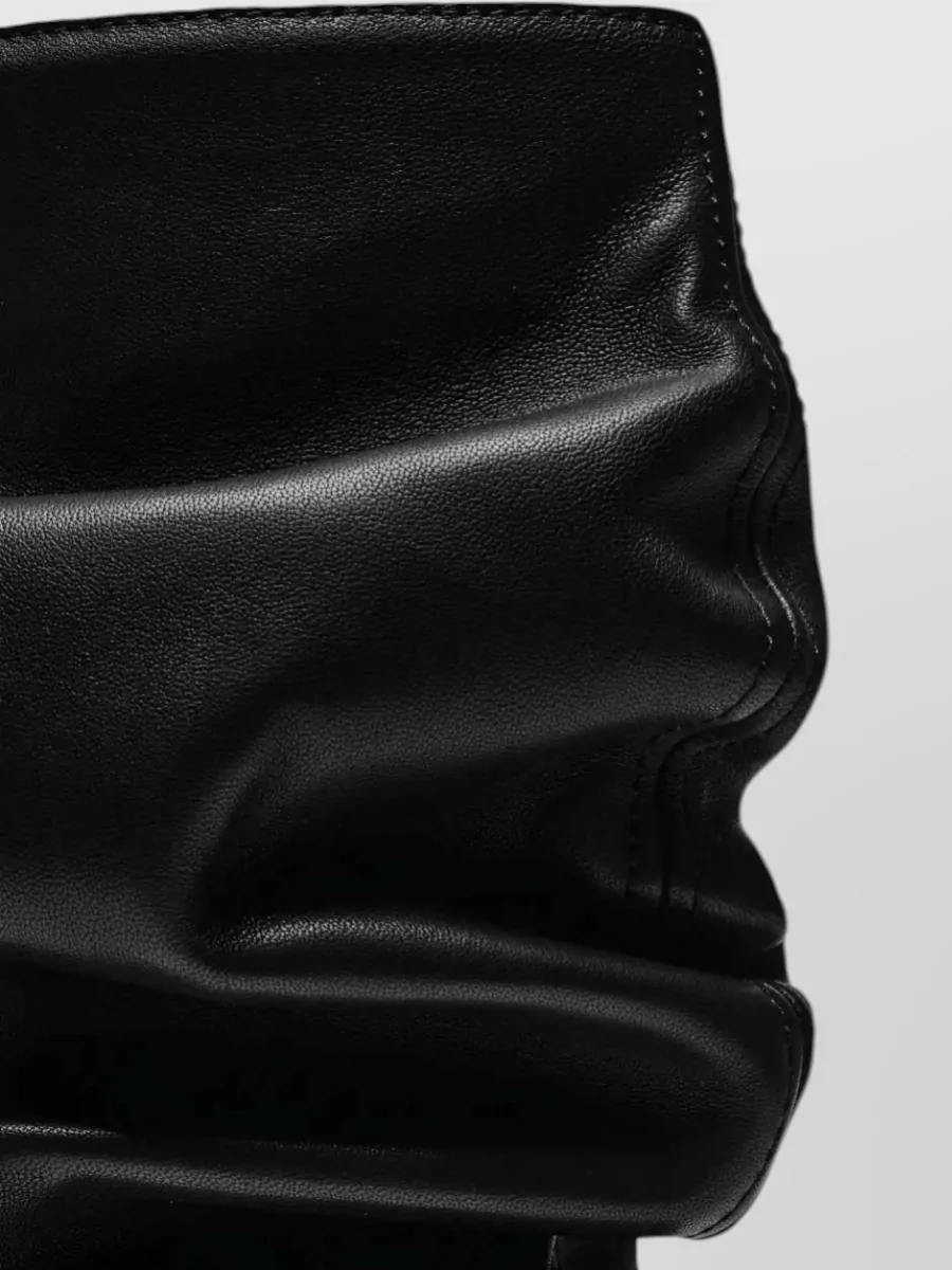 Balmain Leather Pointed-Toe Ankle Boots