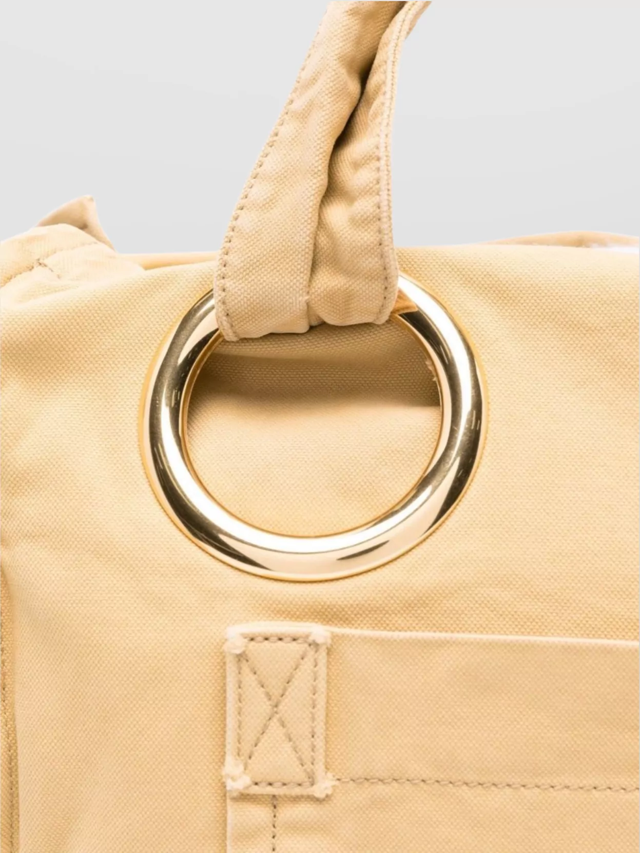 Chloé Beach Tote Bag Eyelets Gold Oversized