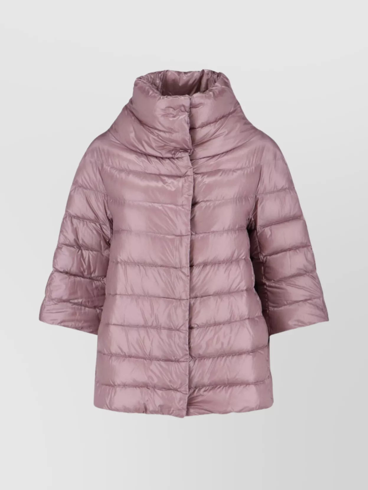 Herno Quilted Turtleneck Puffer Coat In Pink