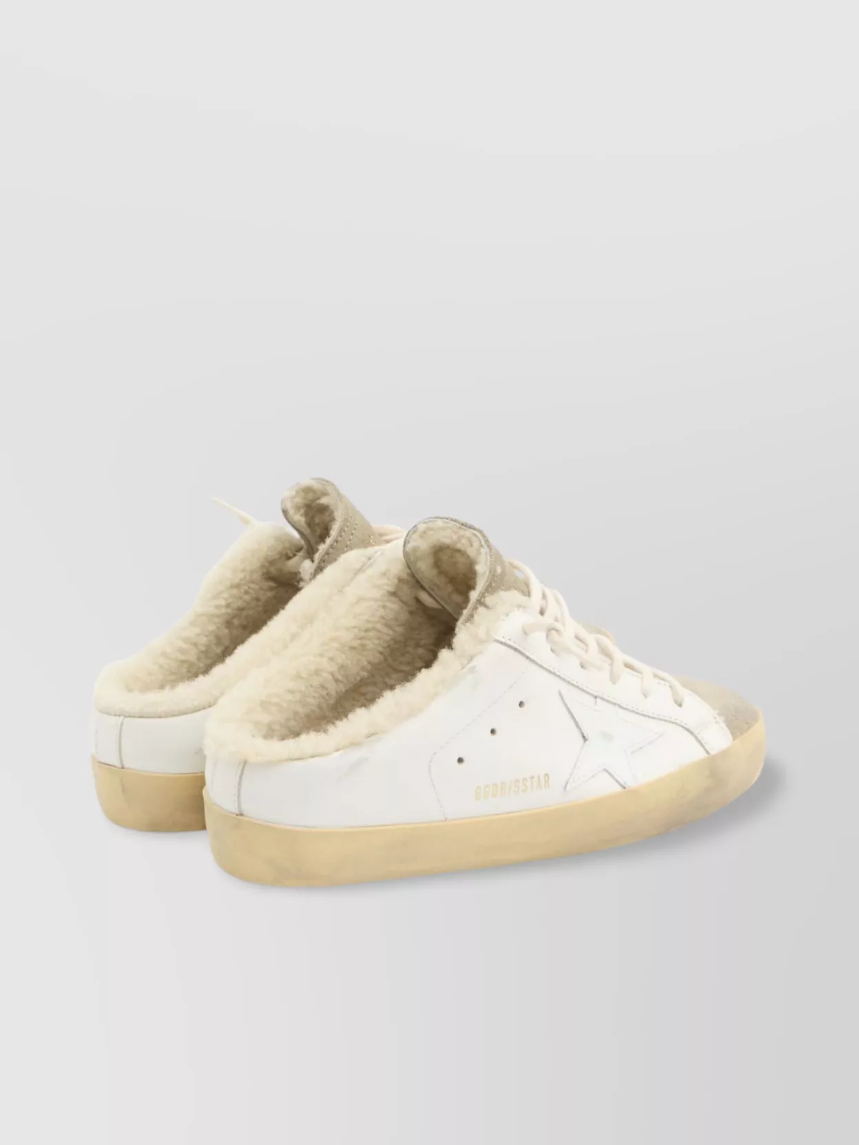 Golden Goose Superstar Sneakers In White Suede And Leather In Neutral