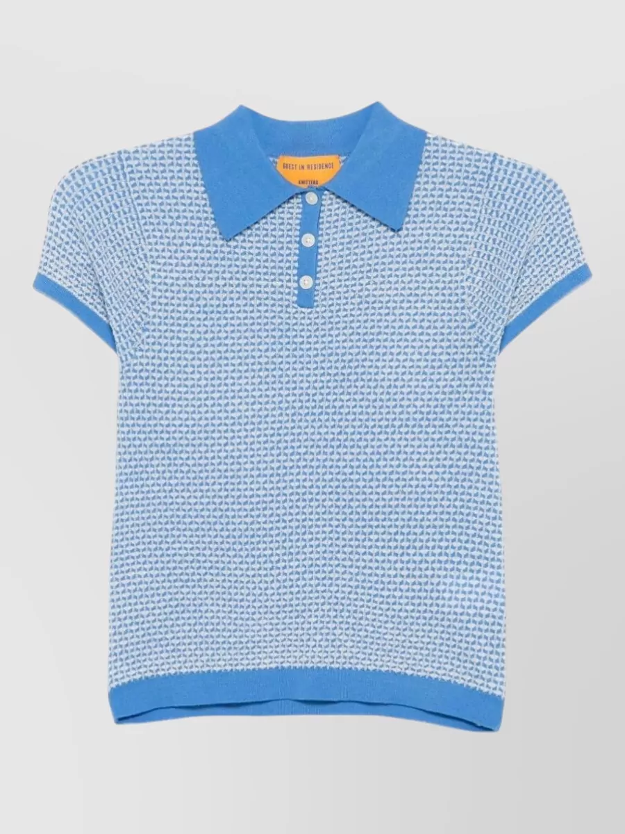 Guest In Residence Cashmere short sleeve polo shirt