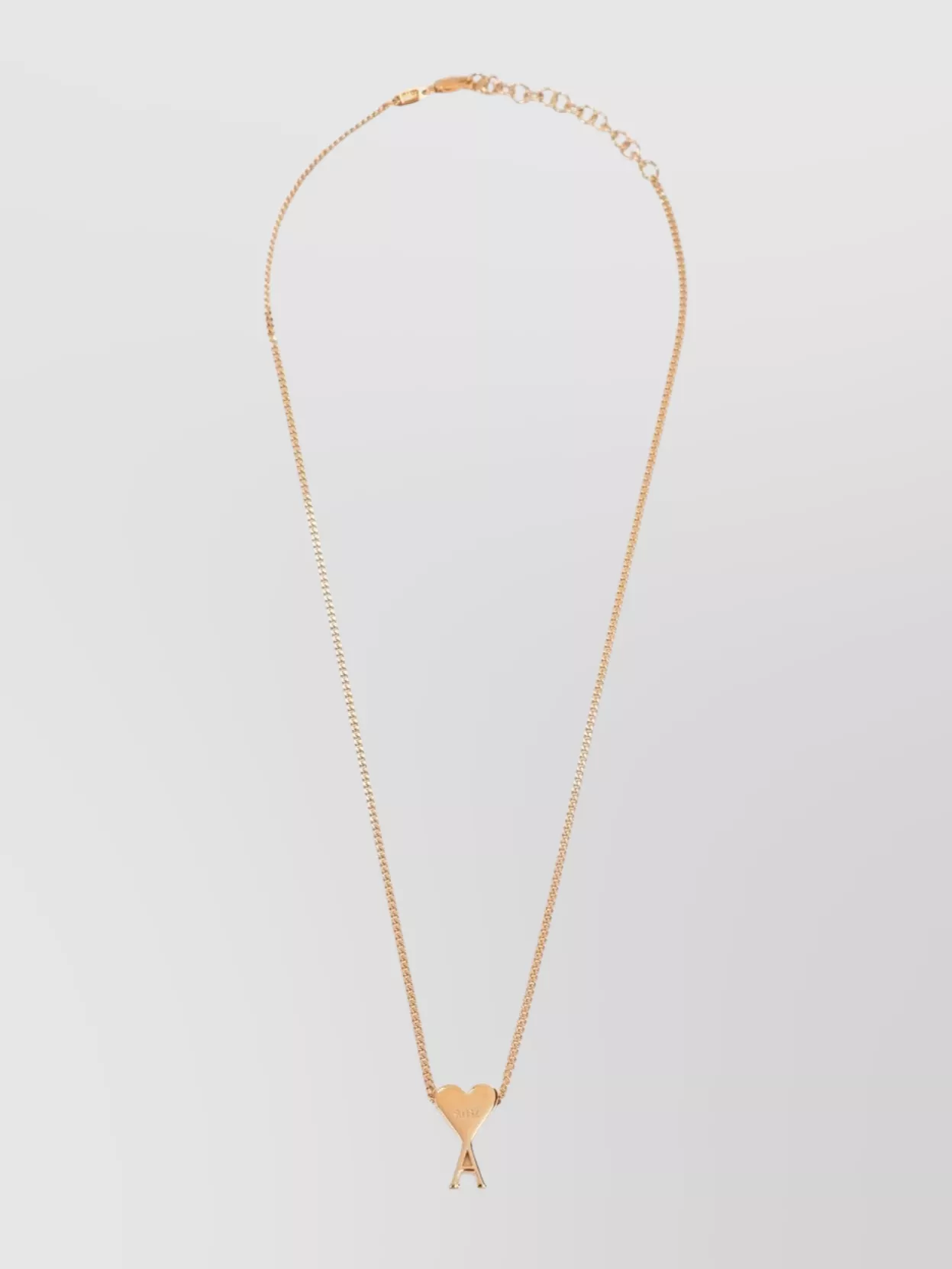 Ami Alexandre Mattiussi Heart Pendant On Adjustable Chain Necklace