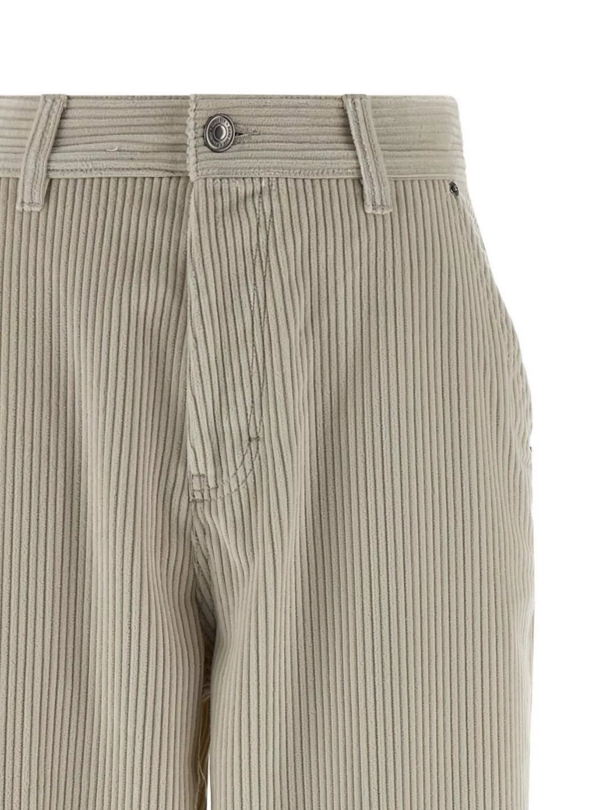 Ami Paris Ribbed Texture Trousers With Pockets And Loops