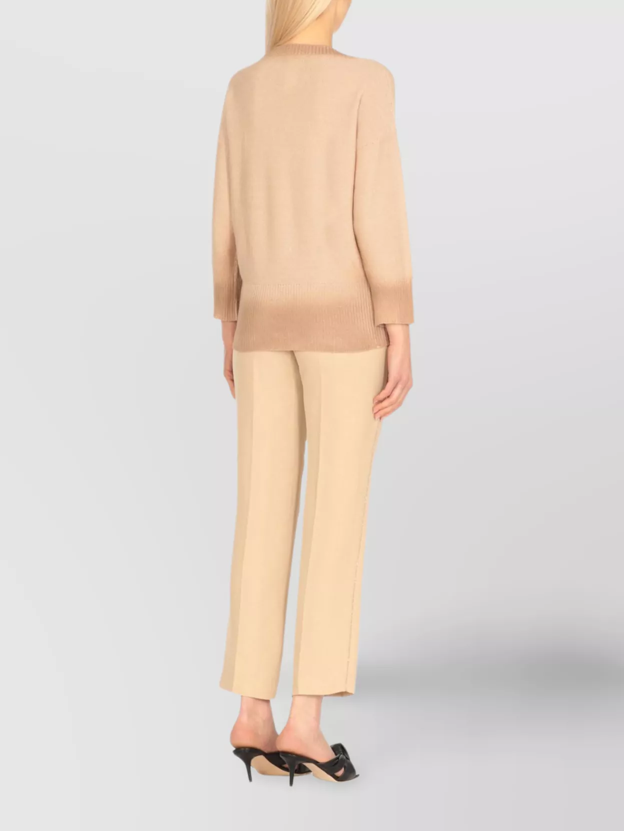 Fabiana Filippi Linen And Cotton Crewneck Sweater With Micro-Paillettes