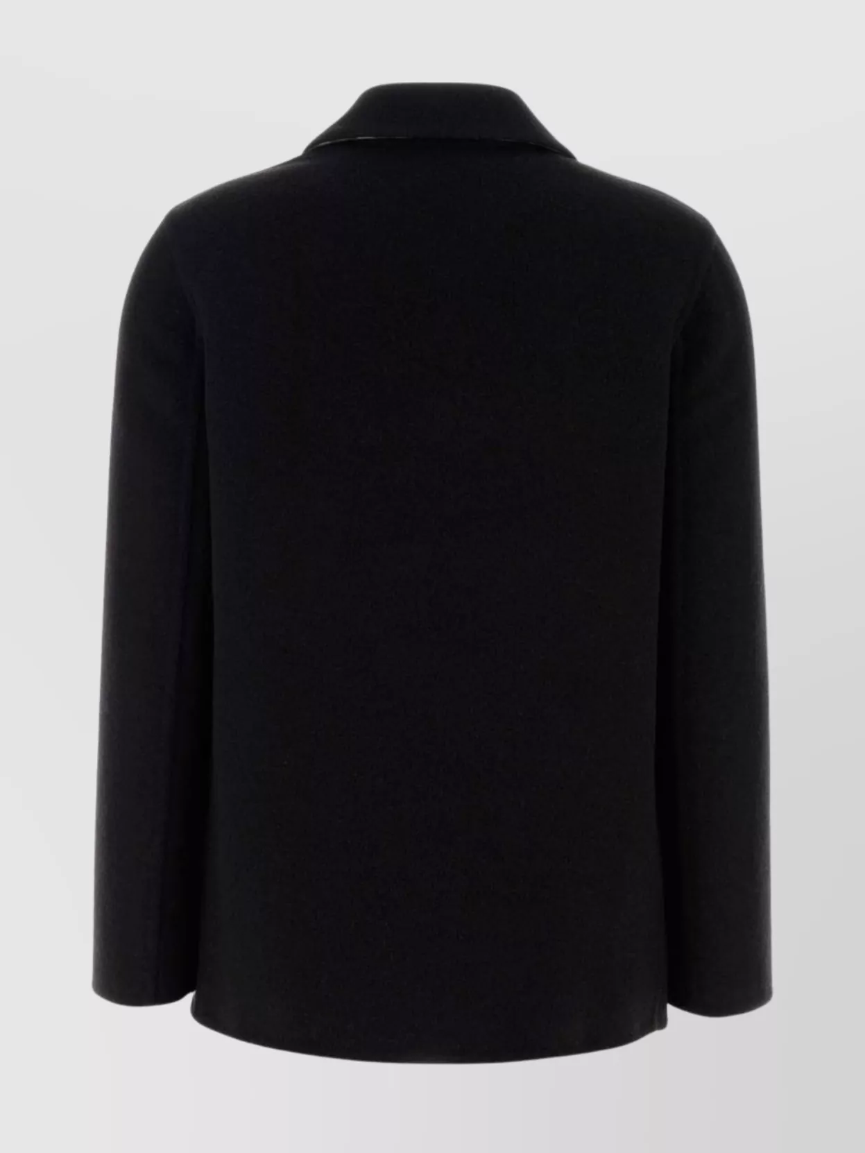 Burberry Oversize Wool Collared Shirt With Long Sleeves