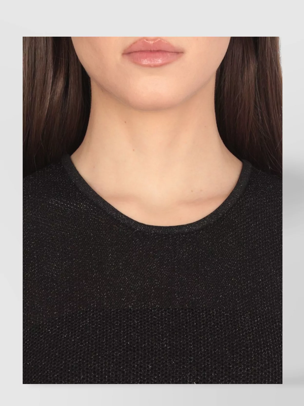 Elisabetta Franchi Sleeveless Sheer Knit Crewneck Sweater