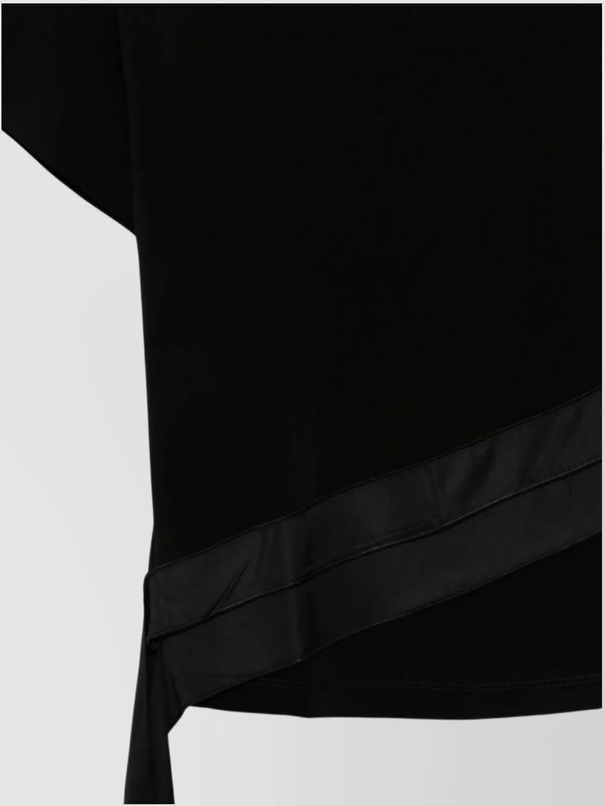 Emporio Armani Asymmetric Tie Detail Short Sleeve Knitwear