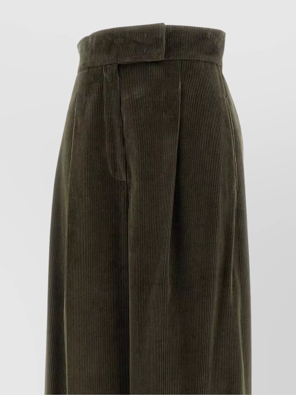 Max Mara Velvet High Waist Wide Leg Trousers In Brown