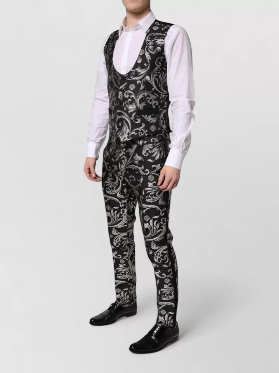 Dolce&Gabbana Jacquard Three Piece Suit