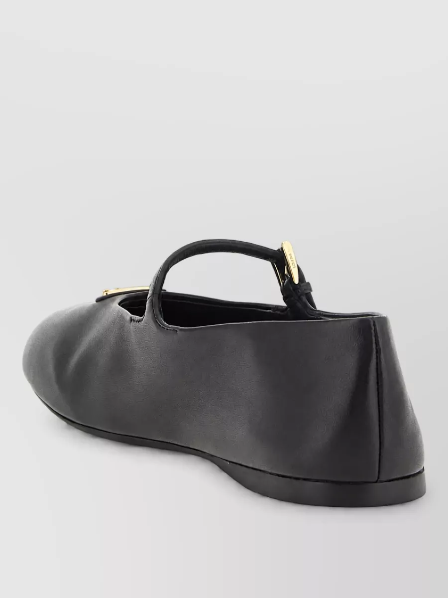 Prada Leather Ballerina Flats