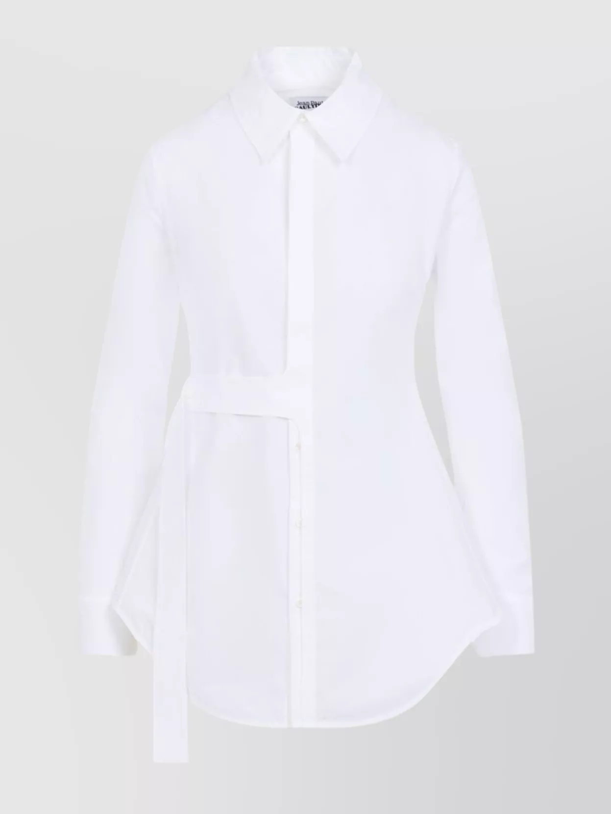 Jean Paul Gaultier Strap Detail Cotton Poplin Shirt
