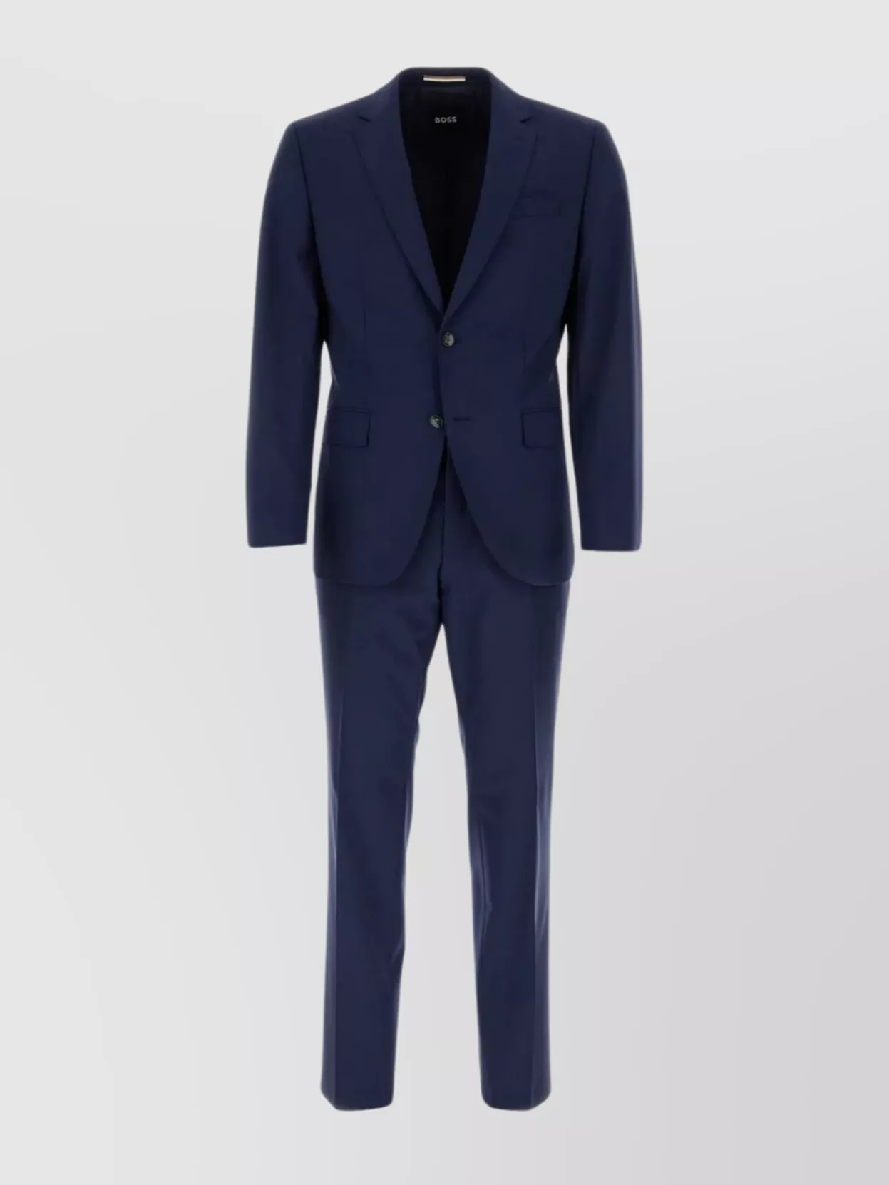 Shop Hugo Boss Central Pleated Wool Suit In Blue