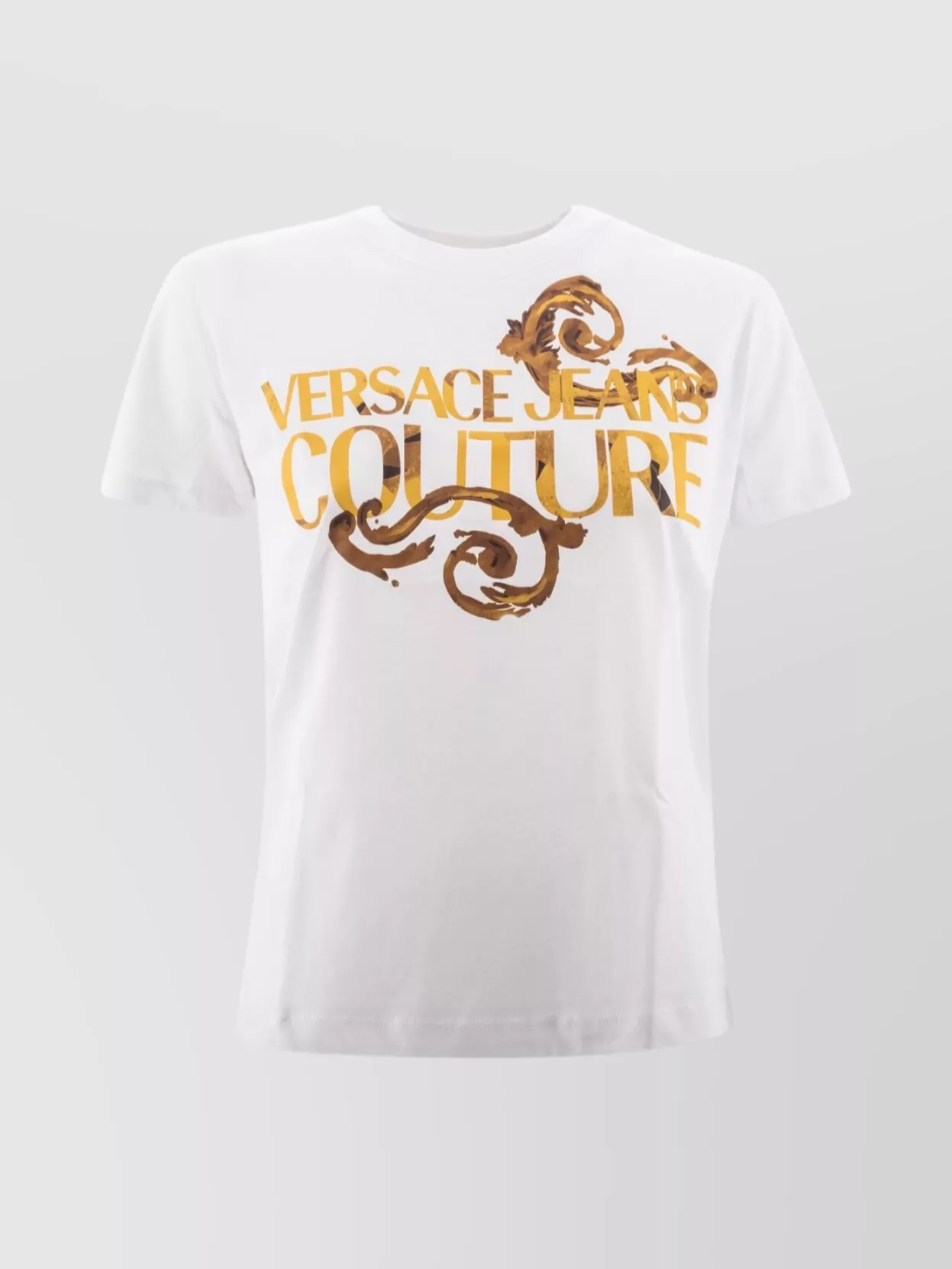 Shop Versace Jeans Couture Logo Print Cotton T-shirt