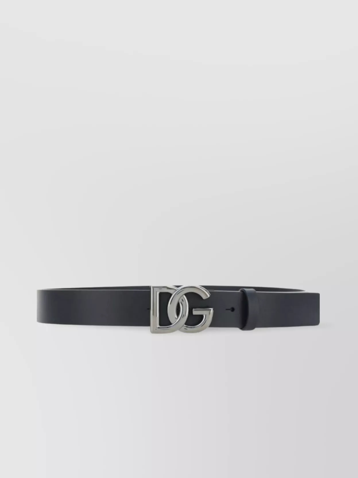 Shop Dolce & Gabbana Dg-logo Belt In Calf Leather In Black
