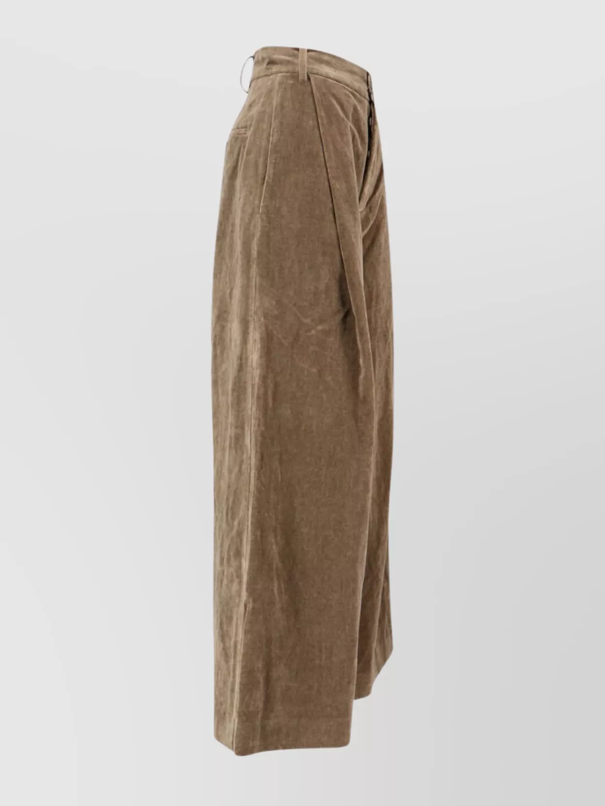 Uma Wang Trousers Straight-leg Button Detail In Brown