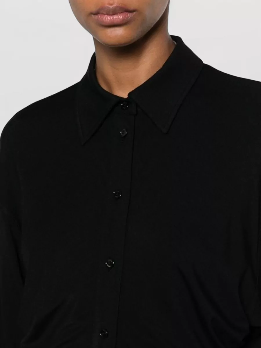 Totême Ruched Long-Sleeve Shirt Dress