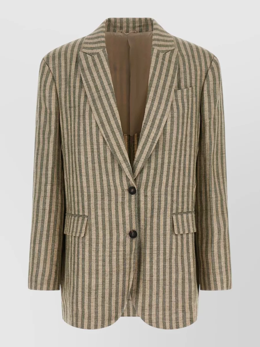 Brunello Cucinelli striped single-breasted blazer