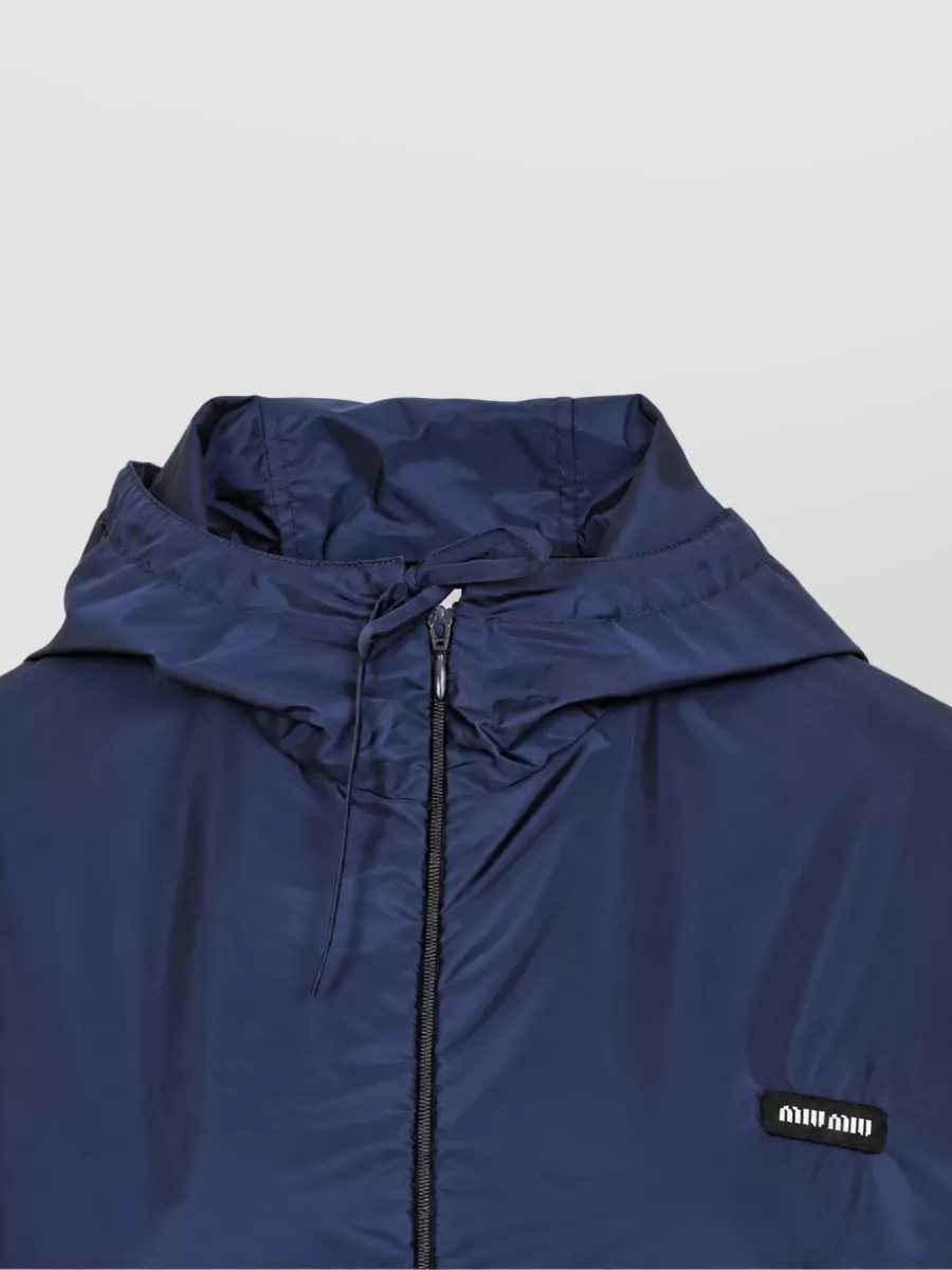 Miu Miu Cropped hooded windbreaker