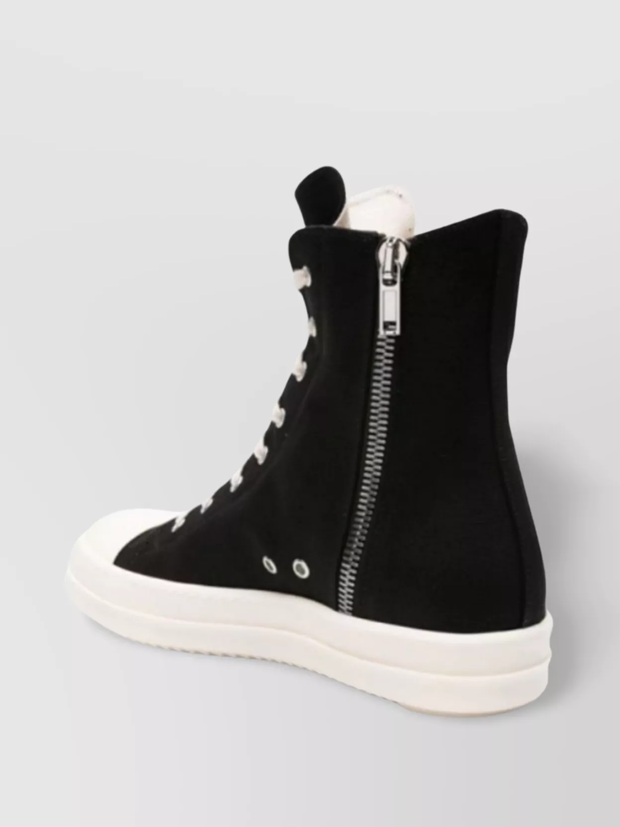 Rick Owens Drkshdw Denim High-top Sneakers Shark-tooth Soles In Black