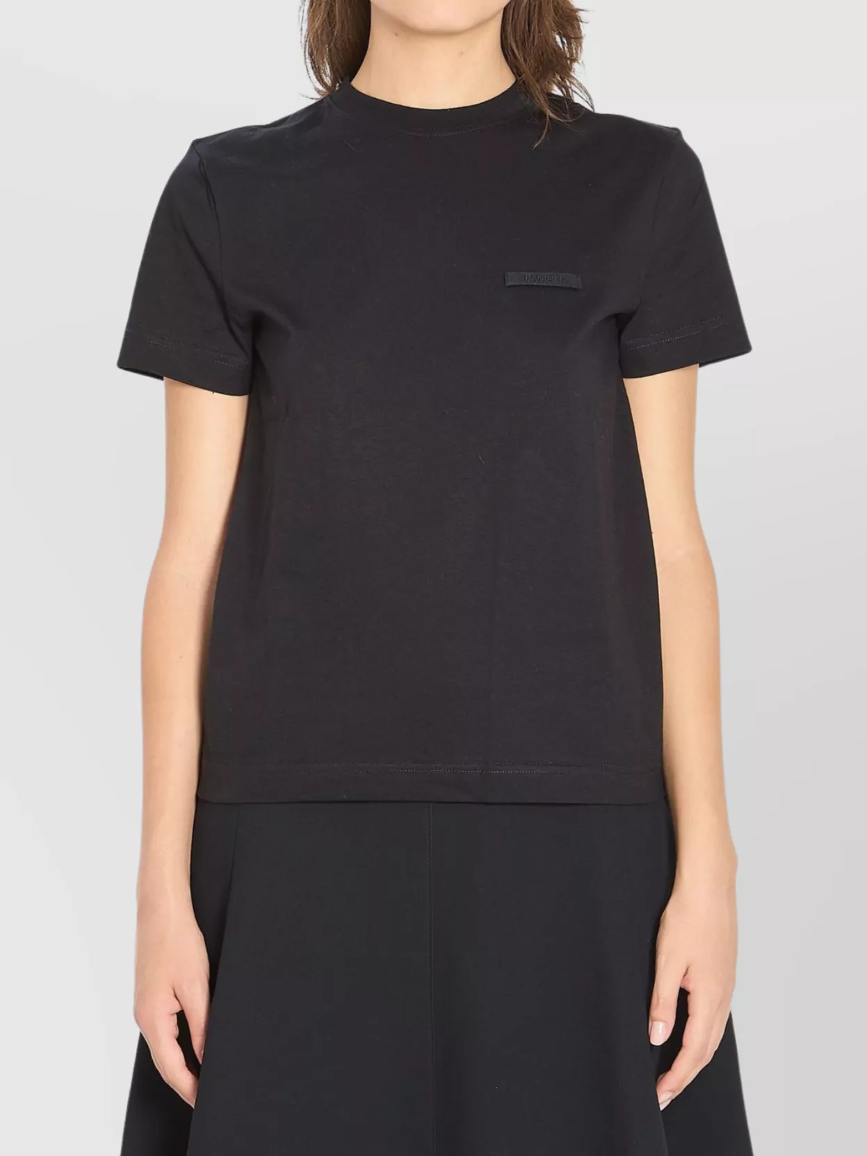 Jacquemus Crew Neck Slim Fit Cotton T-shirt In Blue