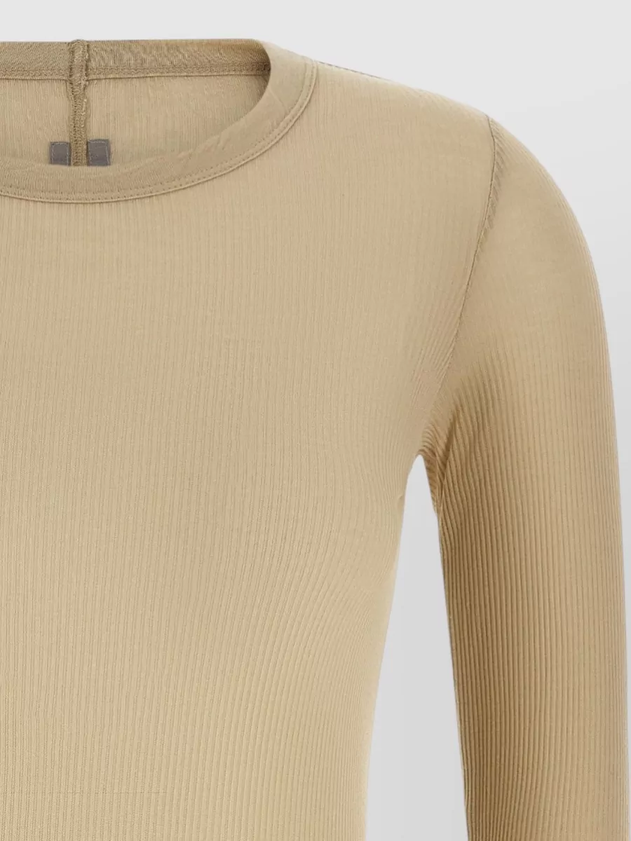 Rick Owens Silk Blend Ribbed Long-Sleeve T-Shirt