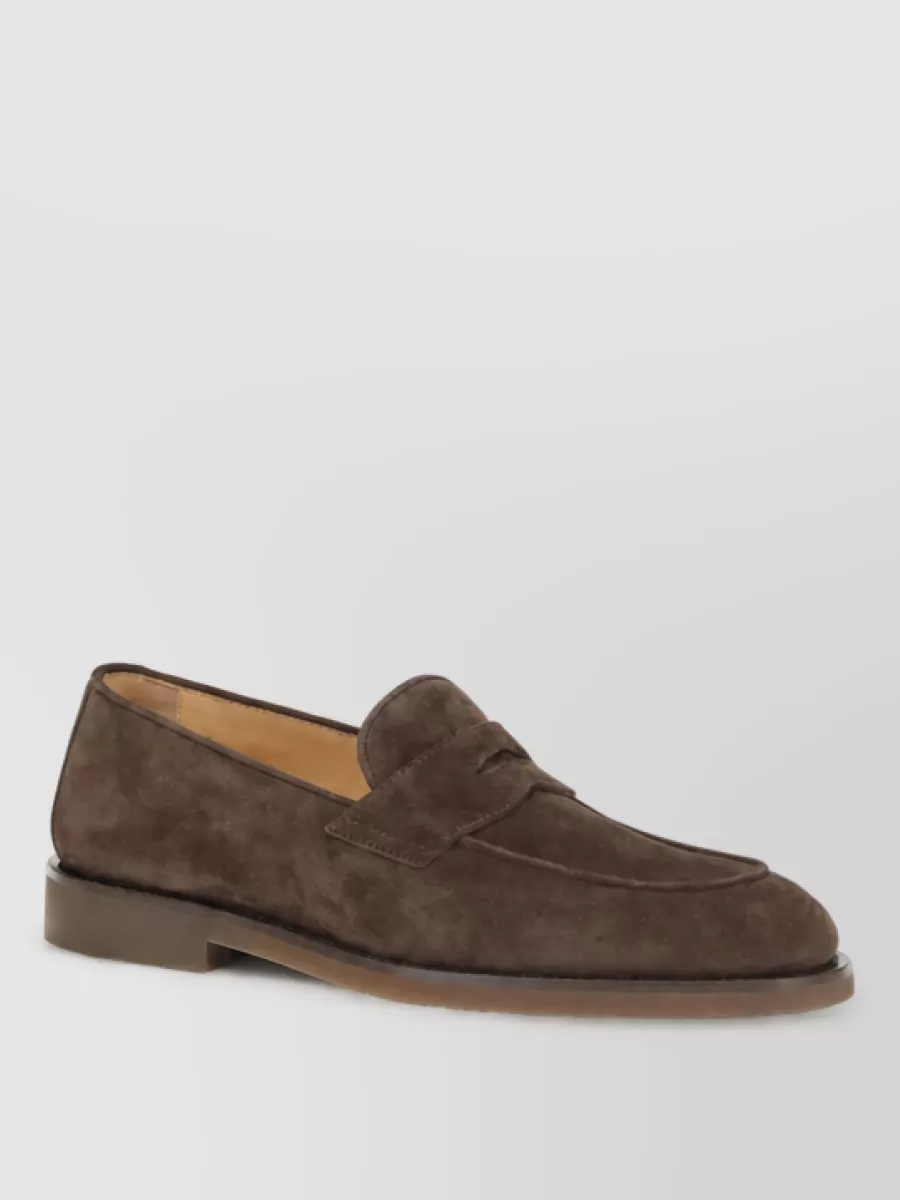 Brunello Cucinelli leather monk shoes