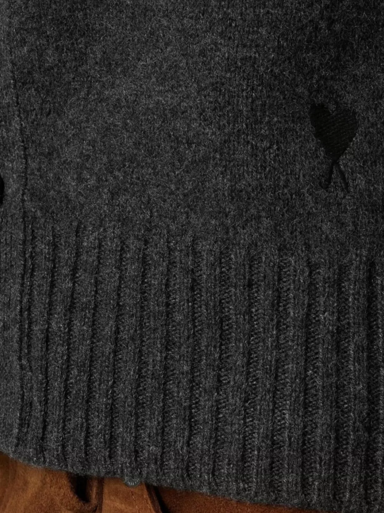 Ami Paris Cashmere Crew Neck Cardigan