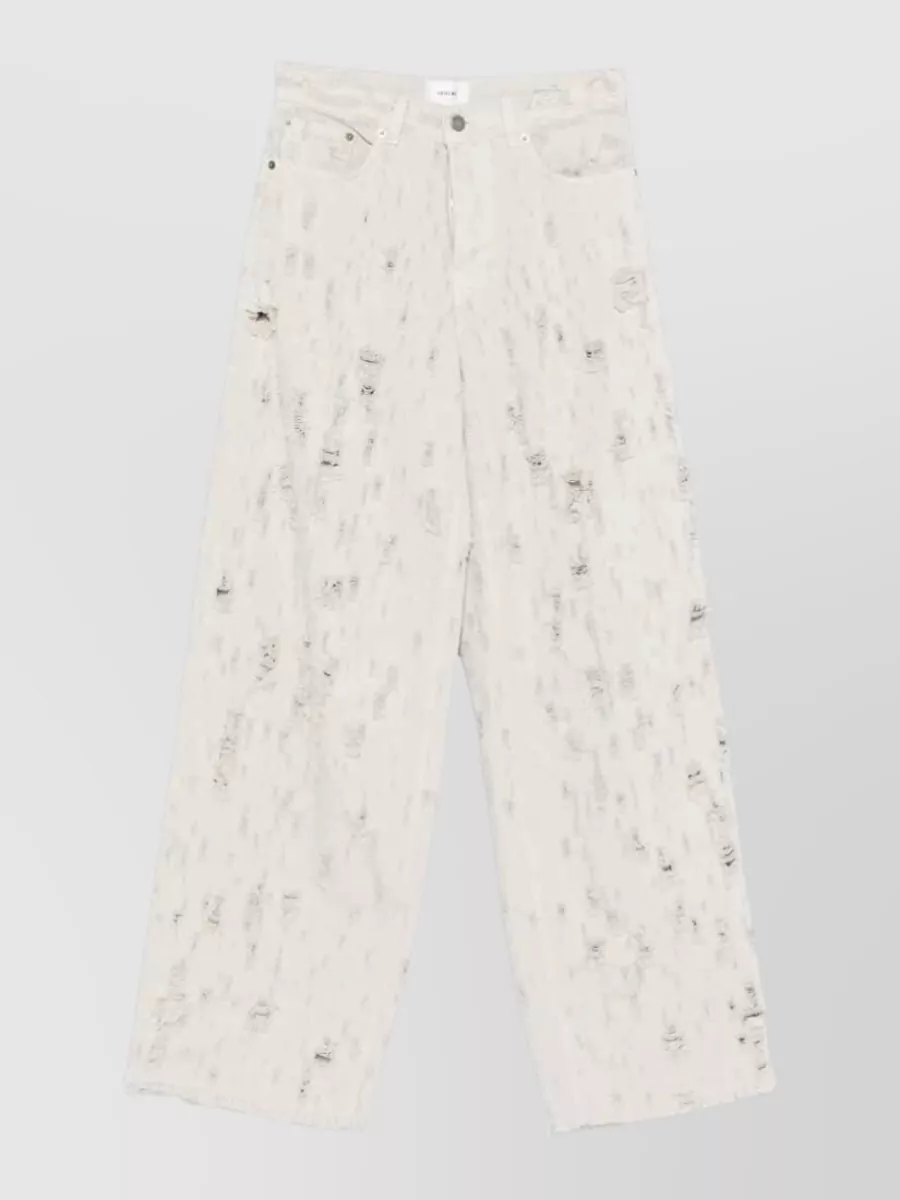 Haikure Distressed wide-leg jeans