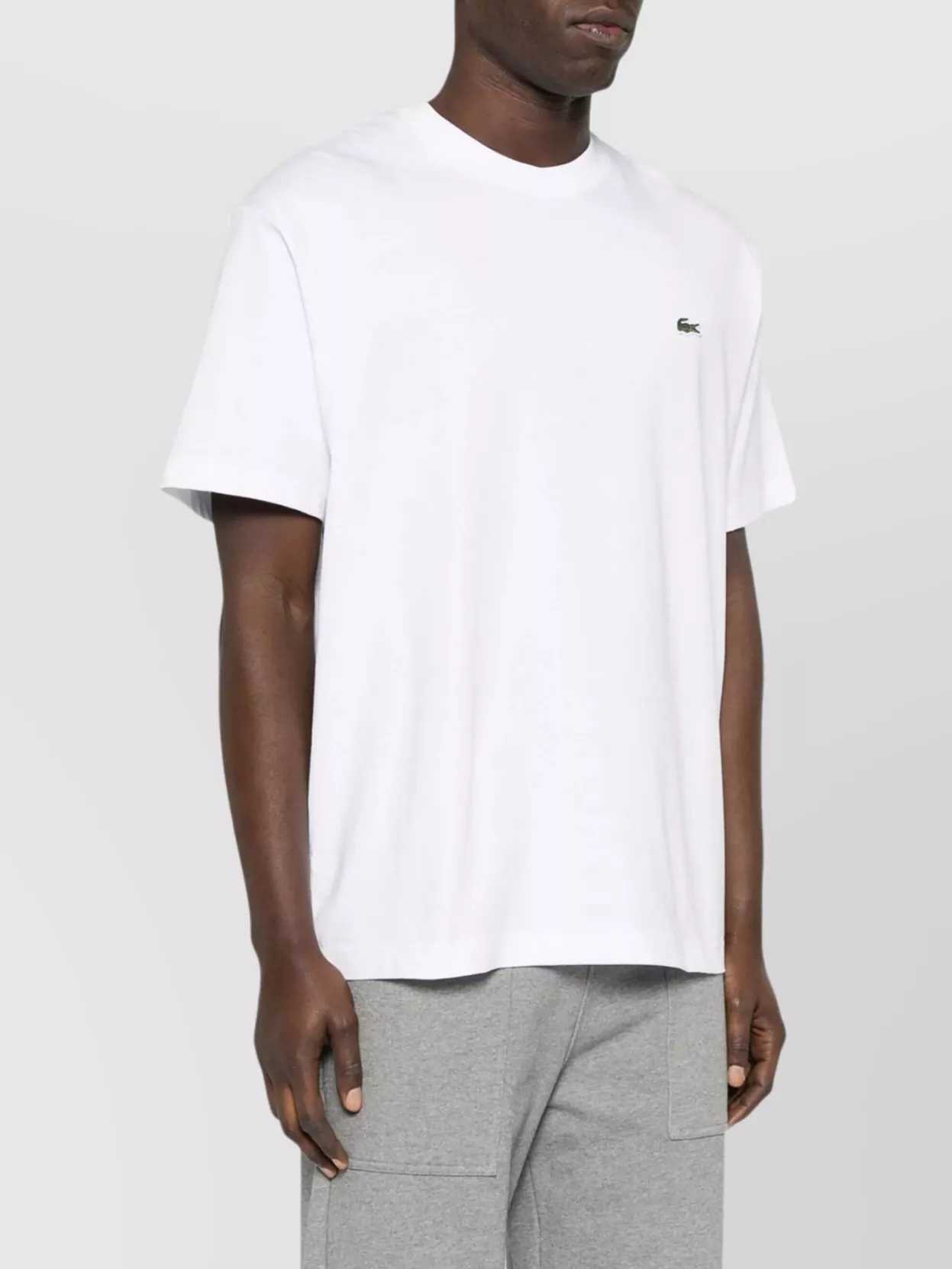Lacoste Straight Hem Short Sleeve Crew Neck T-Shirt