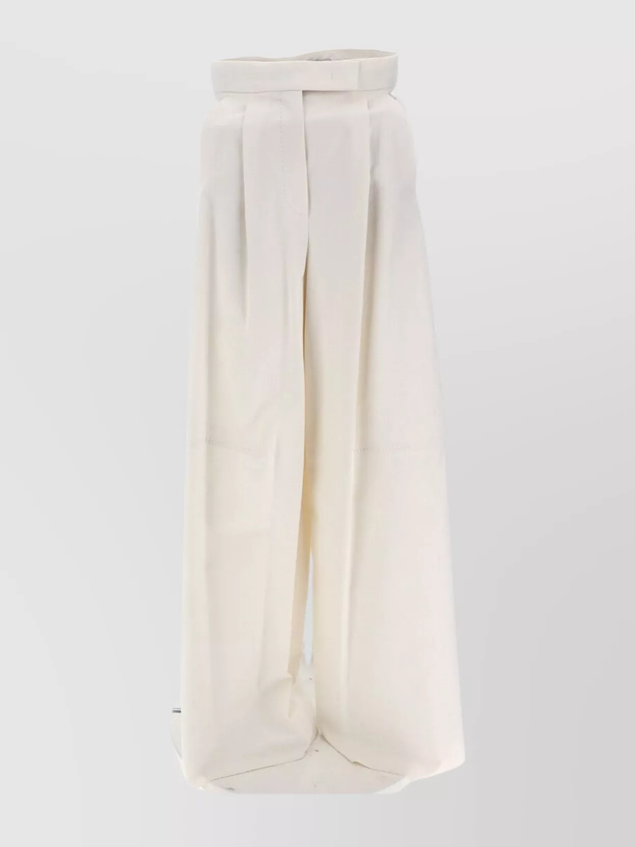 Max Mara Avoriaz High Waist Wide-leg Trousers In White