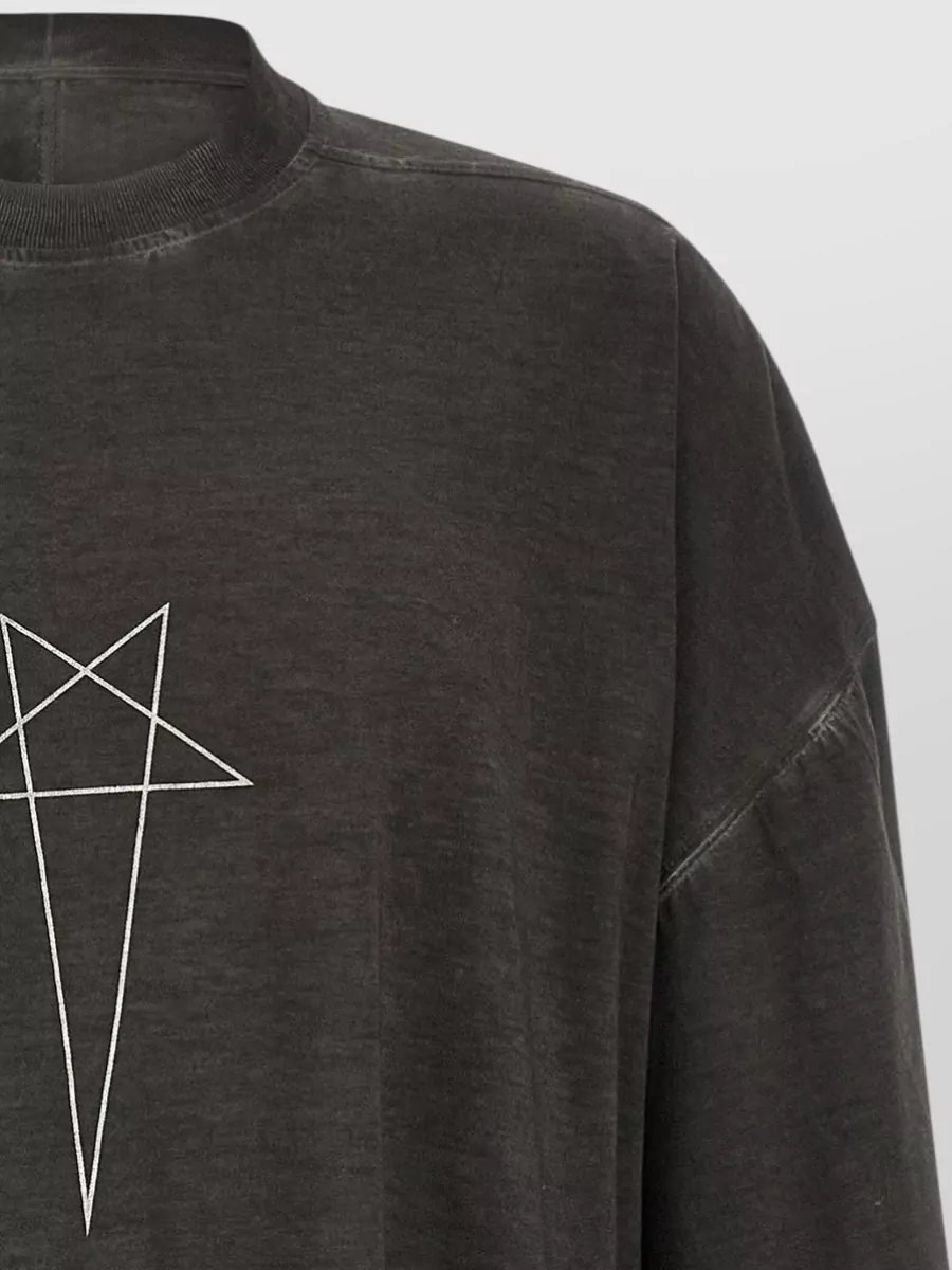 Rick Owens Drkshdw Cotton Oversized Printed T-Shirt