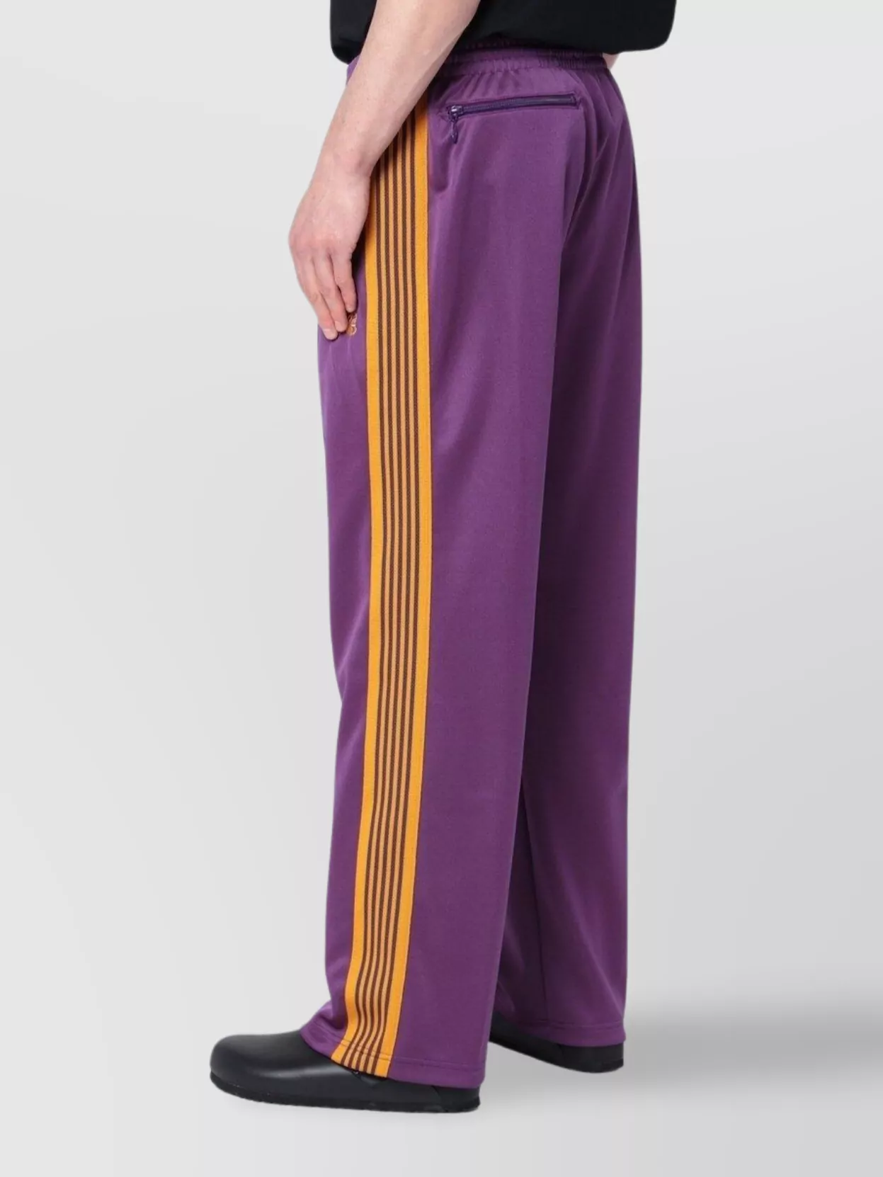Needles Jogging Pants With Elastic Waistband And Side Stripes In Purple