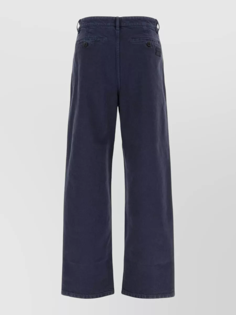 Miu Miu Cotton Wide-Leg Trousers