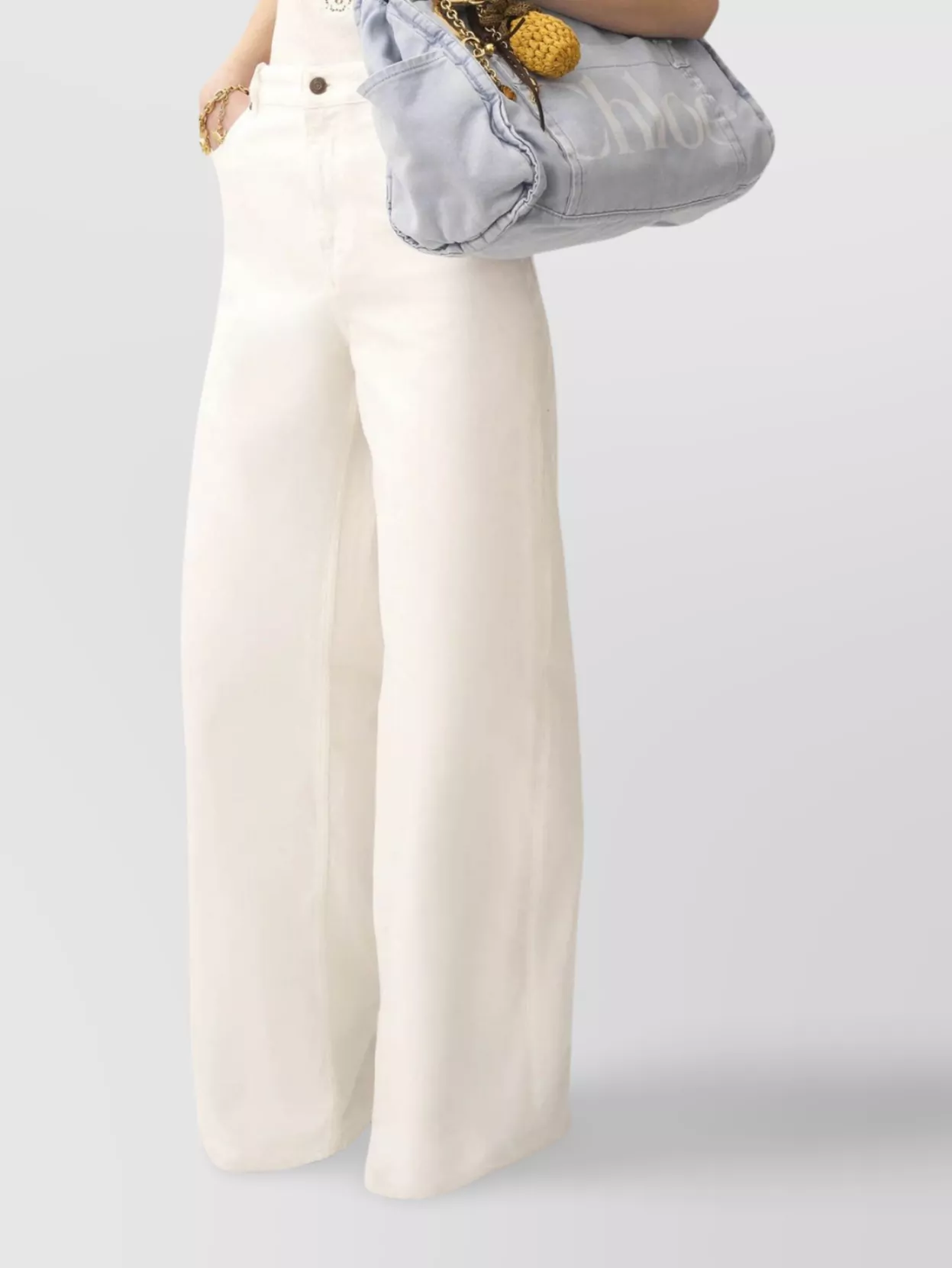 Chloé Wide-Leg Denim Trousers With High-Rise Waist