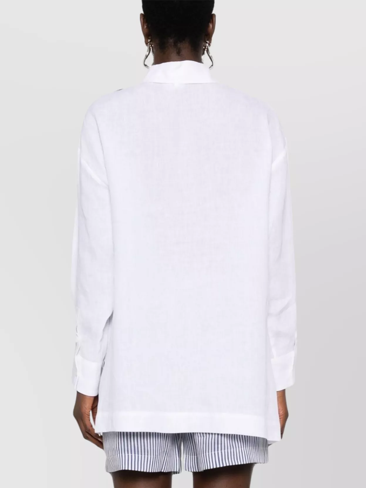 'S MAX MARA BUTTONED COLLARED TOP SIDE SLITS