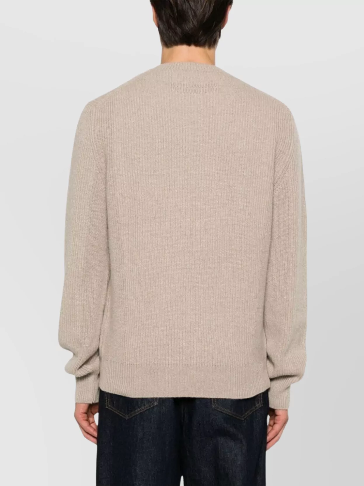 Zegna Ribbed Crew Neck Sweater With Long Sleeves