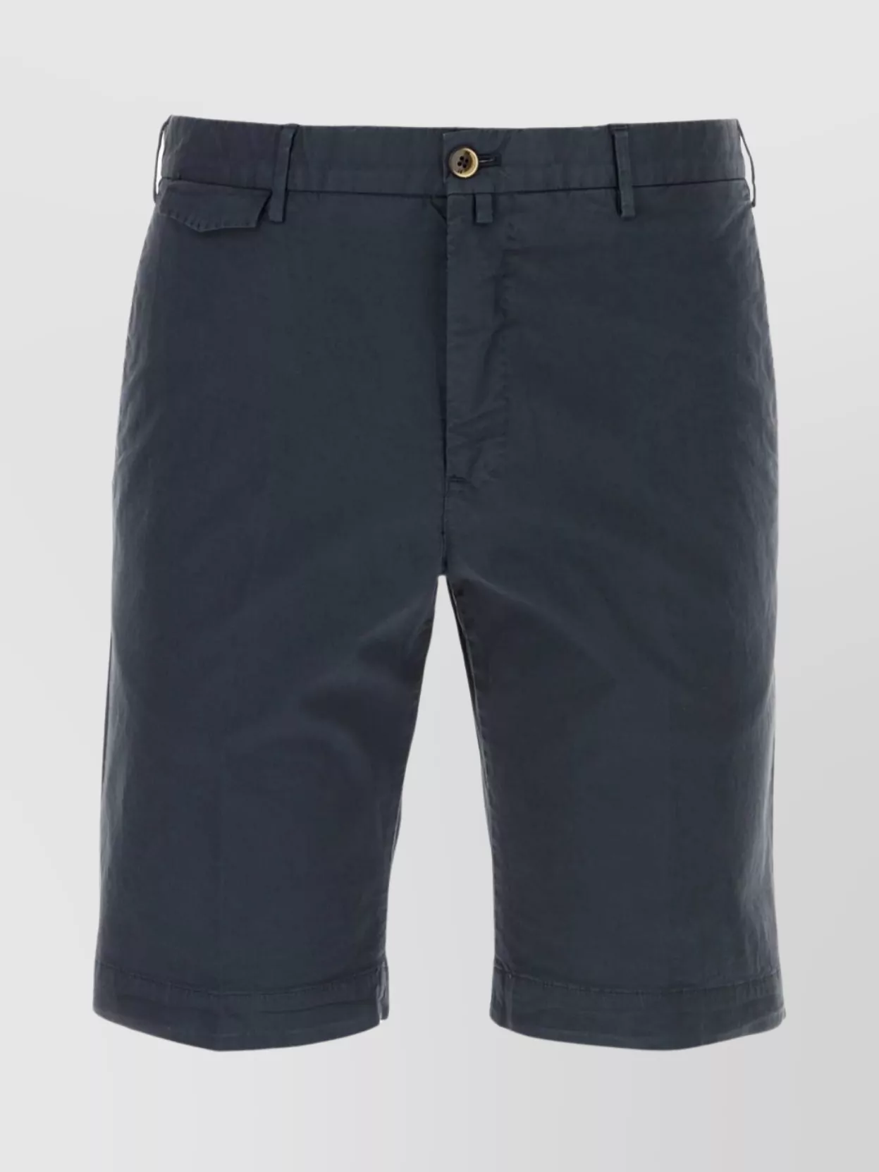 Pt Torino Stretch Cotton Bermuda Shorts With Back Pockets In Blue