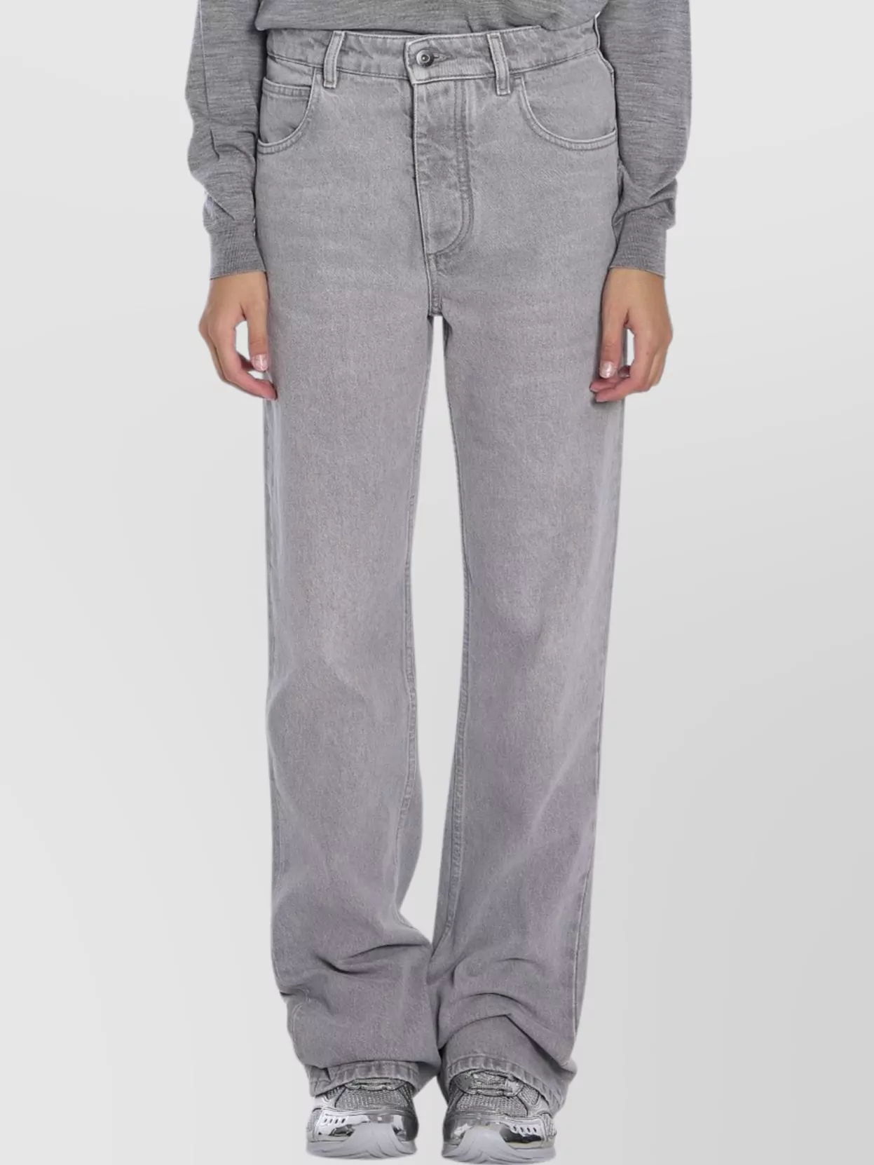 Bottega Veneta Flared Leg Denim Trousers