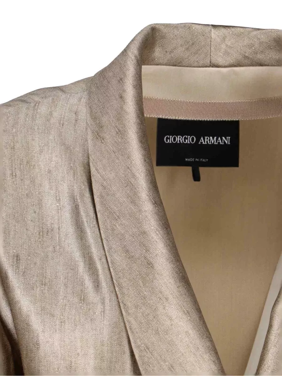 Giorgio Armani Satin Blazer Jacket Long Sleeves Buttons