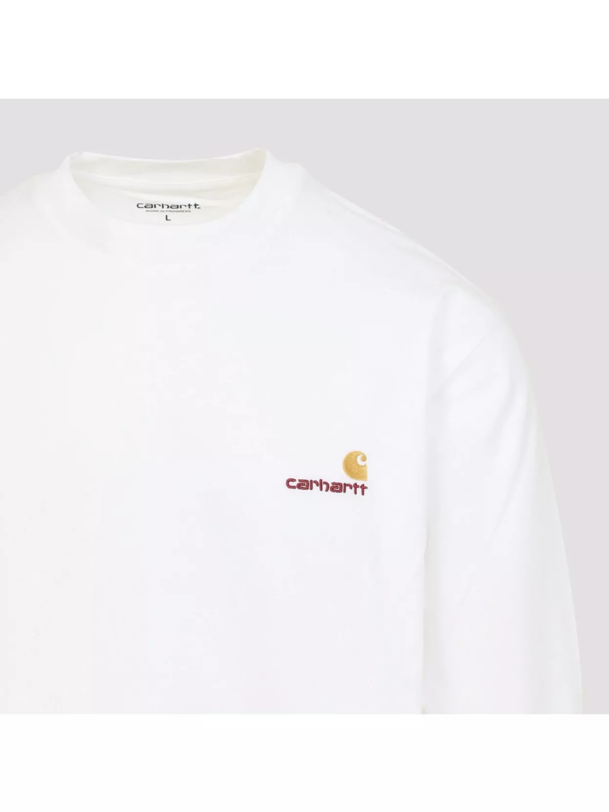 Carhartt White American Script Cotton Blend Sweatshirt In White