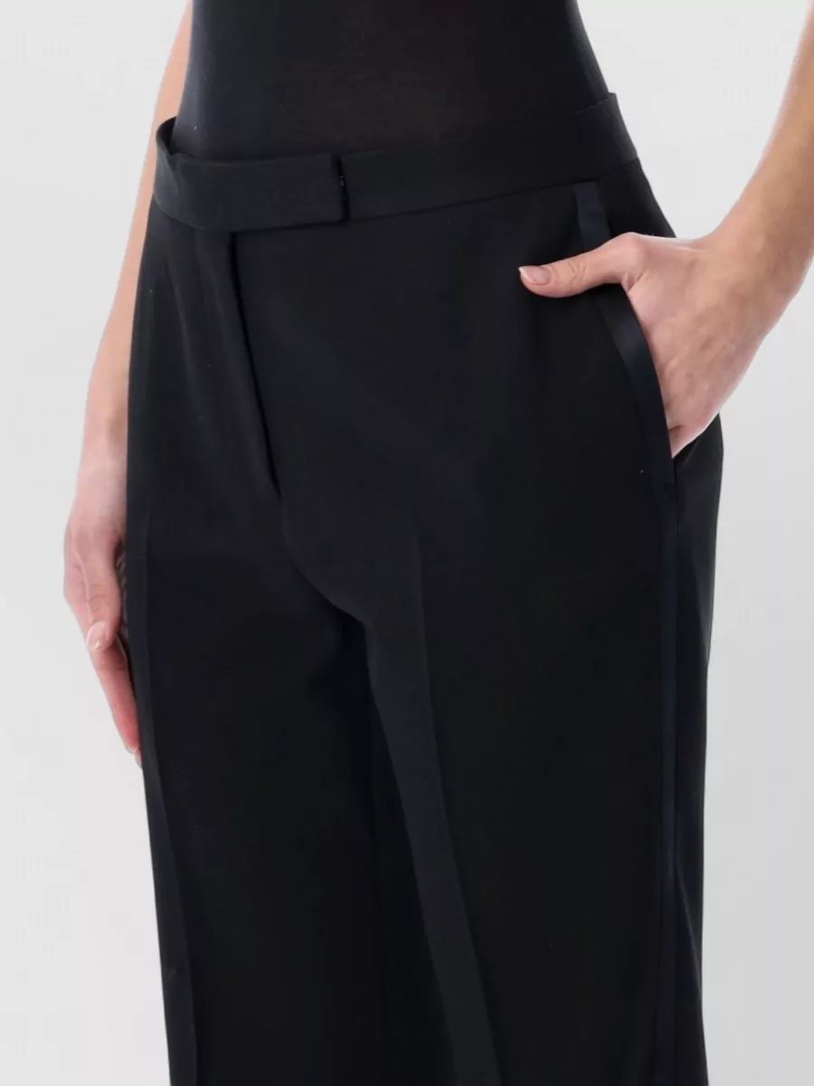 Tom Ford Wool Bicolour Straight-Leg Tuxedo Trousers
