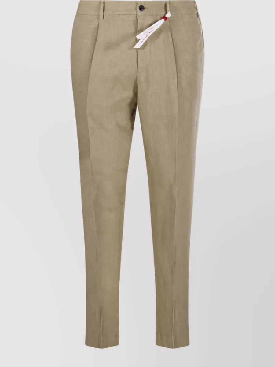 Santaniello linen straight-leg trousers