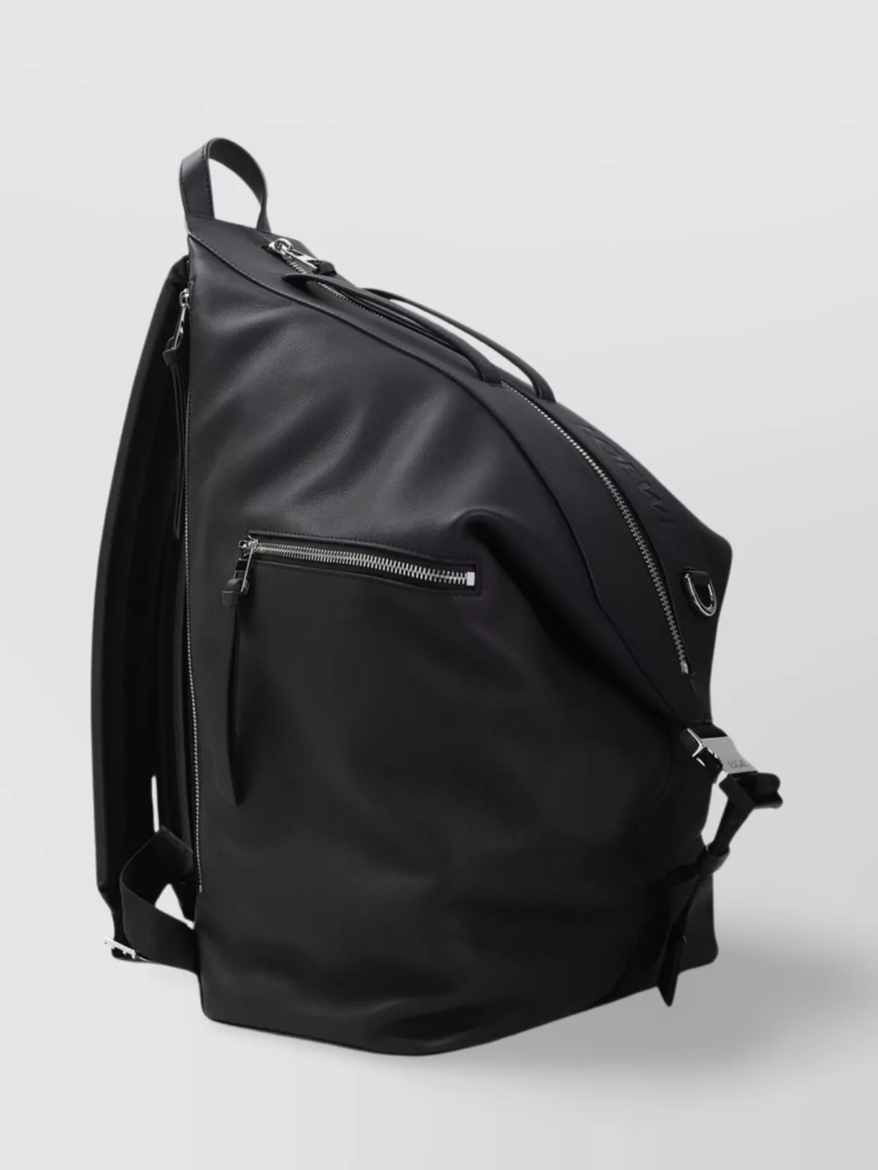 Loewe Leather Backpack With Padded Straps And Zipped Pockets