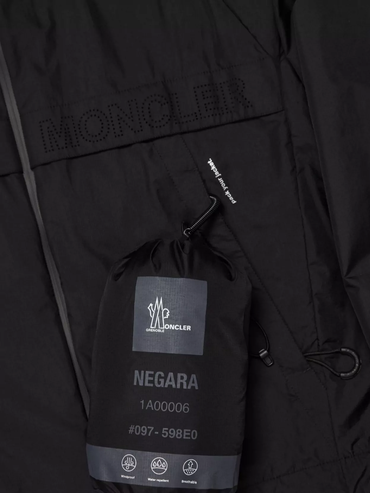Moncler Adventure Drawstring Hem Jacket Ventilation
