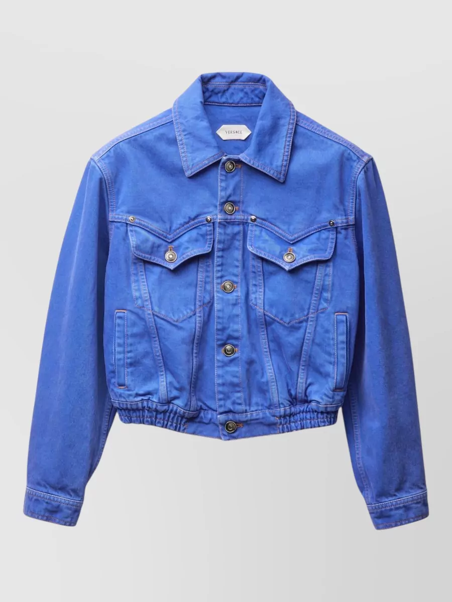 Versace denim cropped jacket