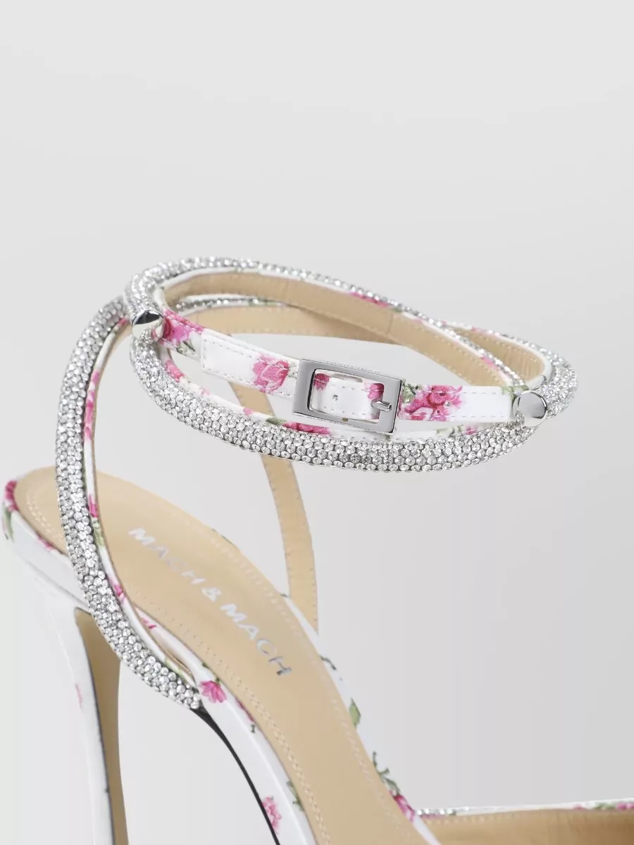 Mach & Mach Cheri Satin Sandals Double Bow Ankle Strap