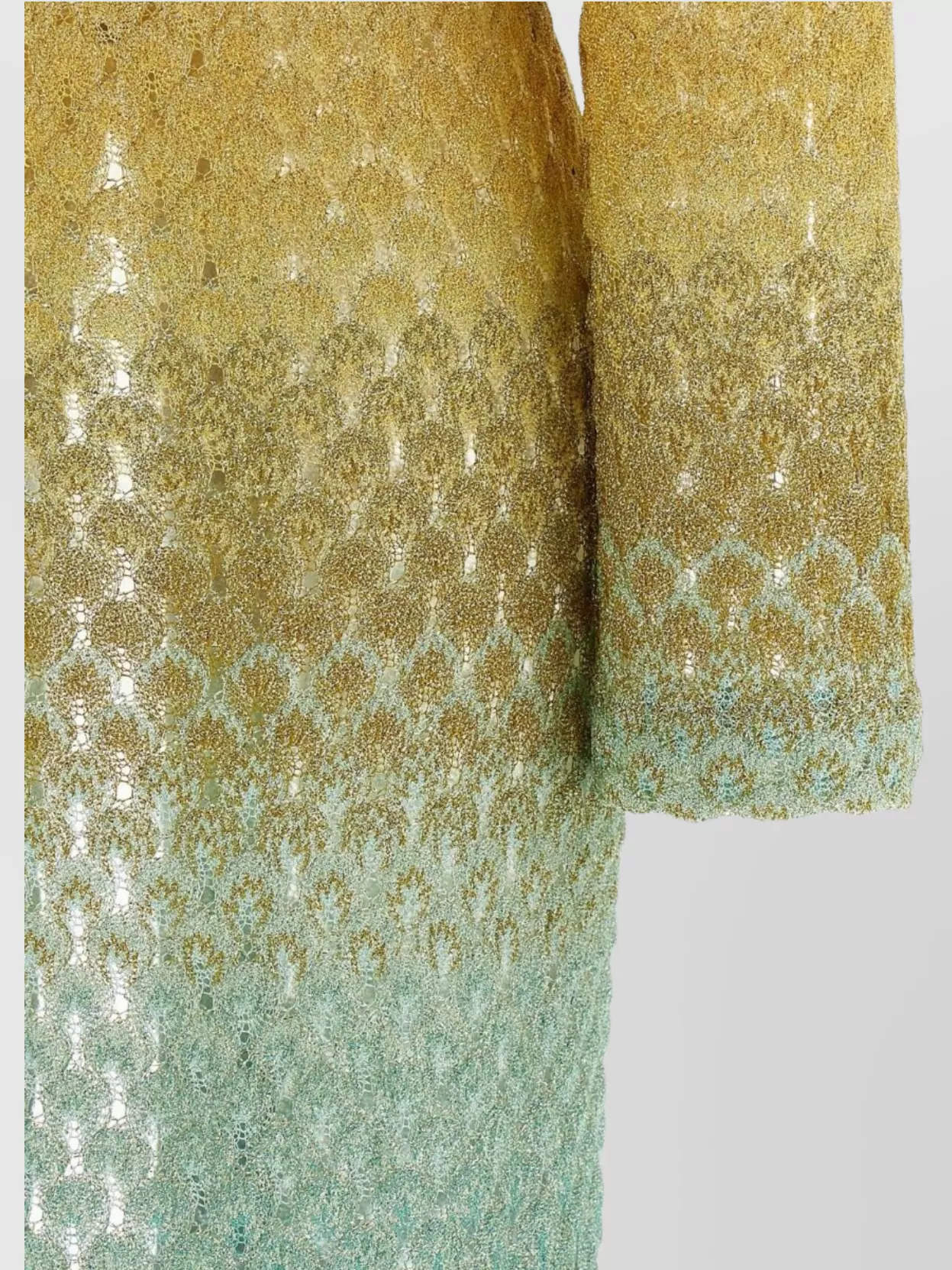 Missoni V-neck Metallic Ombre Knit Long Cardigan