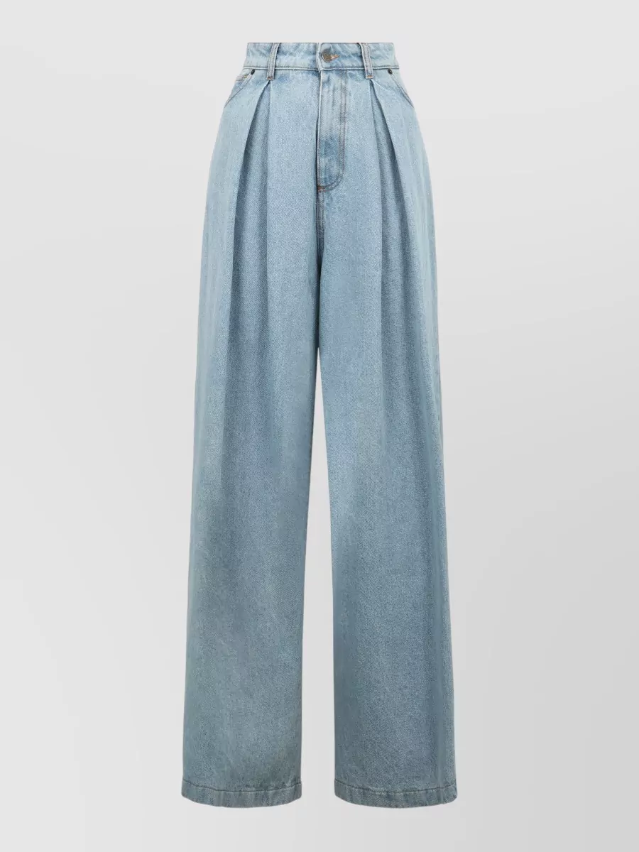 Giuseppe Di Morabito high-rise pleated wide-leg jeans